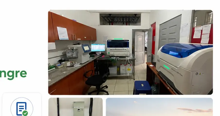 Equipos de laboratorio en una fotografía de las presentaciones previas